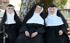 Nuns Regina, 86, Rita, 81, and Bernadette, 88, are occupying their old convent.