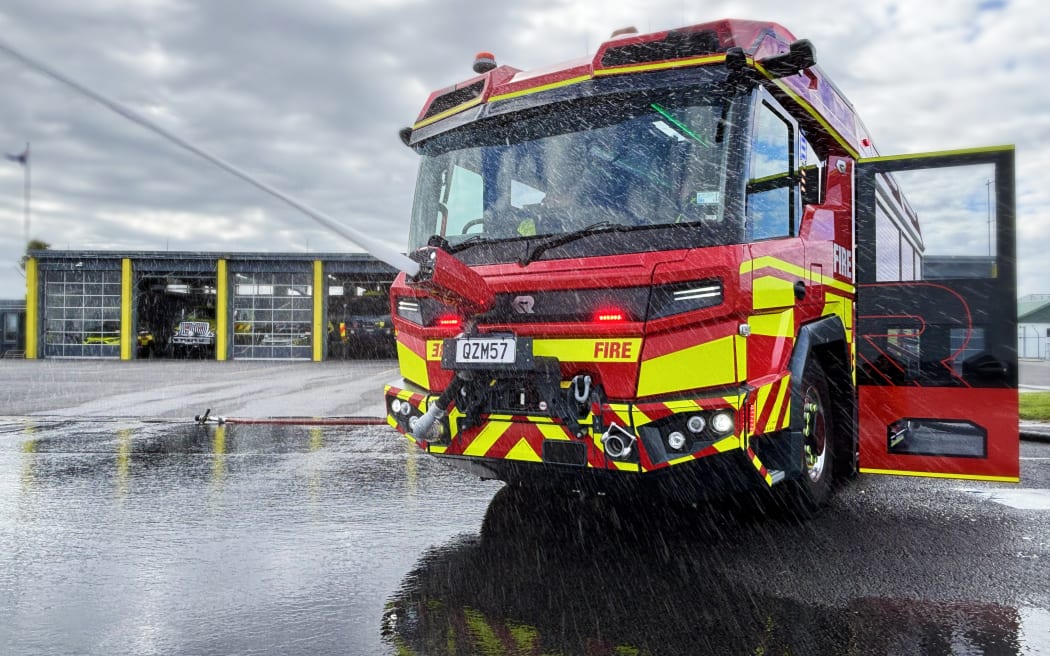 New Zealand's first electric fire truck is now ready to serve at Christchurch Airport.