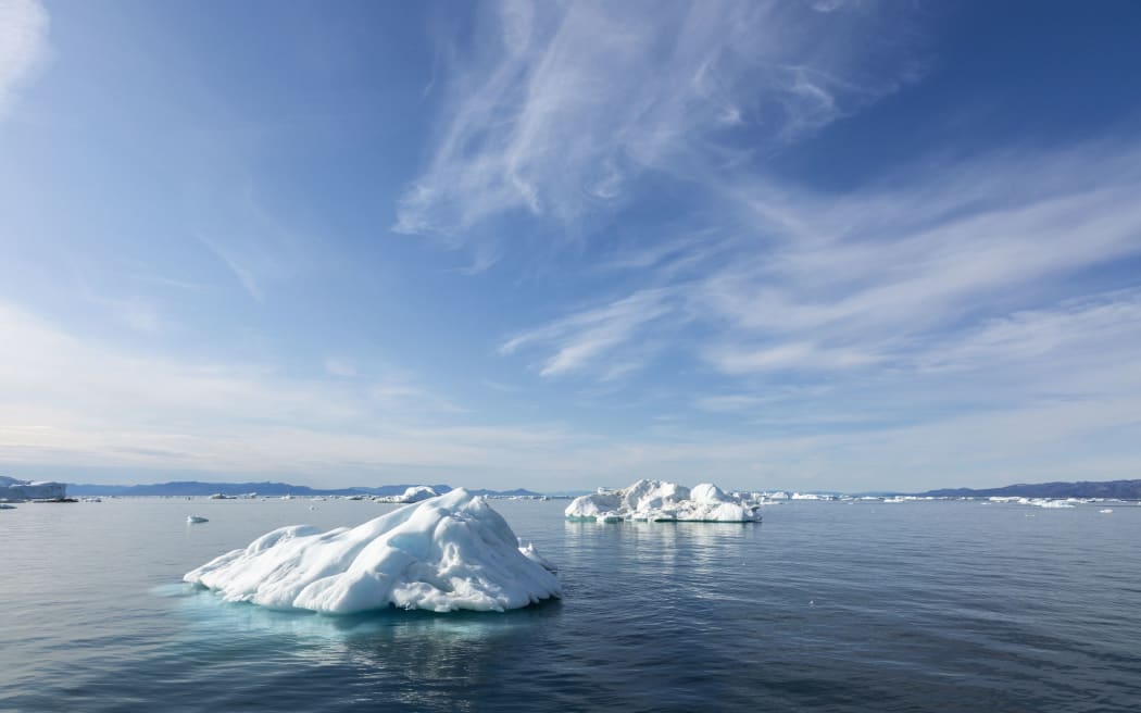 Melting polar ice on Atlantic Ocean, Greenland