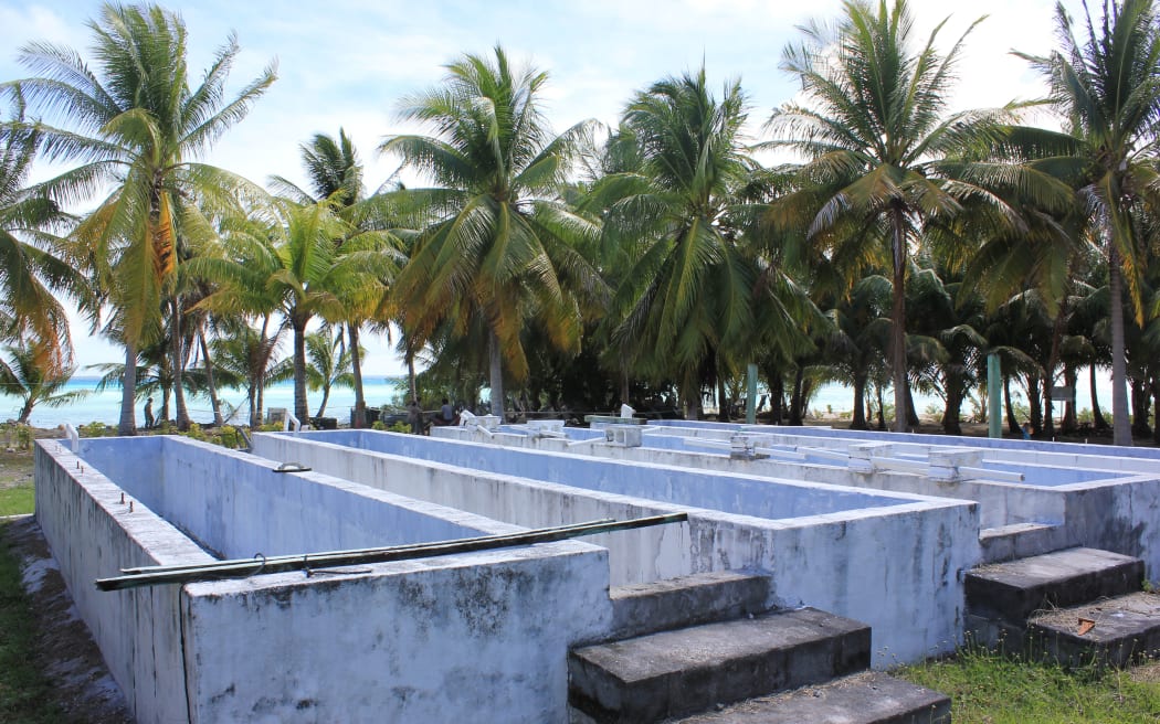 Some of the pearl farming equipment on Penrhyn, in the northern Cook Islands.