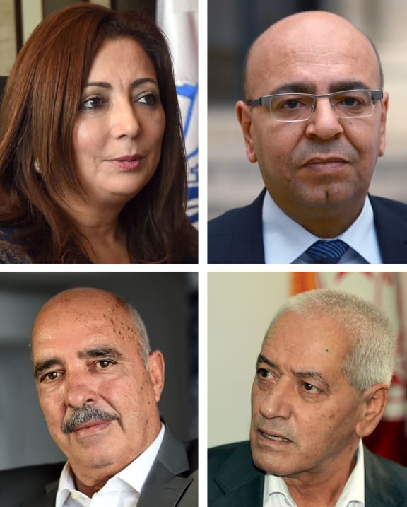 Employers union president Wided Bouchamaoui; lawyer Fadhel Mahfoudh; Human Rights League president Abdessattar ben Moussa and Labour Union Secretary General Houcine Abbassi.