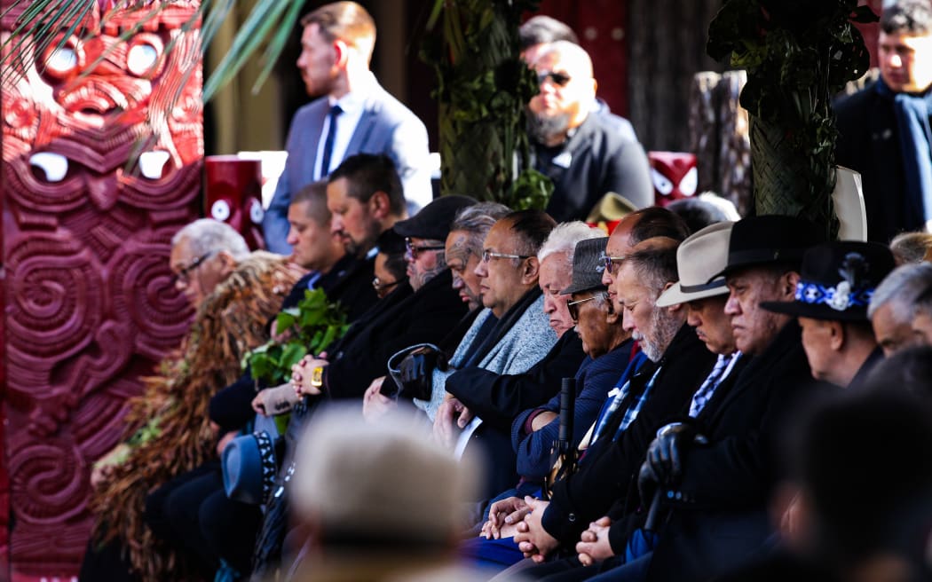 People pay their respects at Tuurangawaewae Marae, on the third day of the tangi for Kiingi Tuheitia, 1 September, 2024.