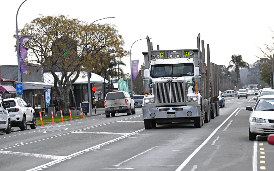 The council added new maps to the New Zealand Transport Agency’s (NZTA) “H” permit system in July 2024, excluding Back Ormond and Ormond Rds, which is a main route for logging trucks to get to the port. Photo / Paul Rickard (LDR single use only)