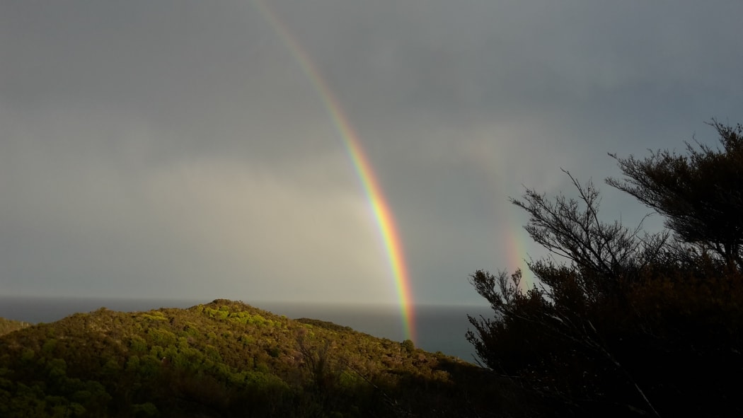 The hills above Anchorage - one of few private enclaves in the Abel Tasman National Park.