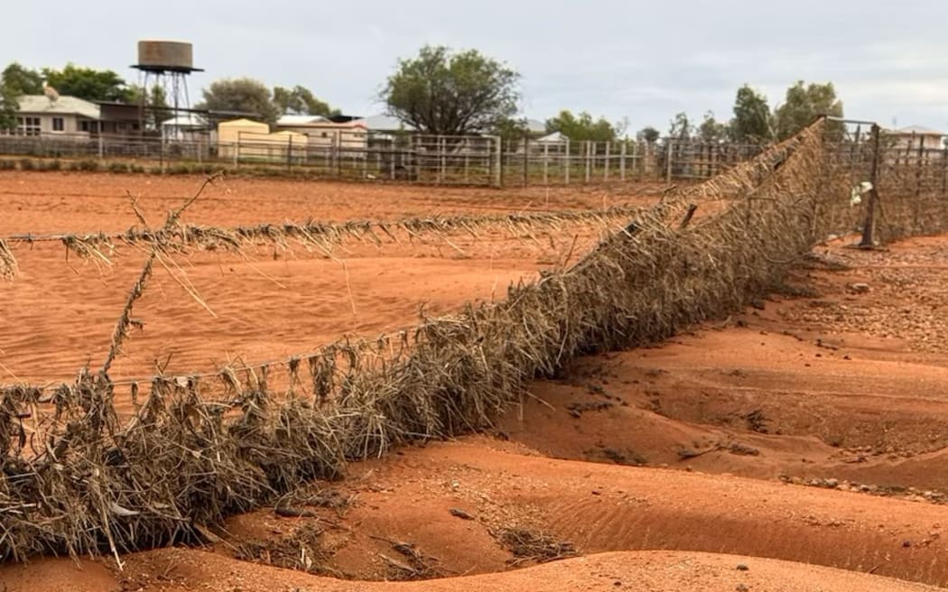 Graziers have said the floodwaters were moving at an unbelievable speed and caused widespread destruction. (Supplied: Louise Hoch)