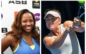 Paige Hourigan and doubles partner Taylor Townsend.