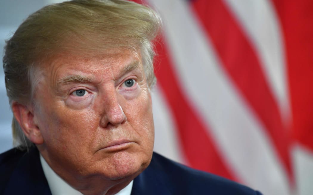 US President Donald Trump at the G7 summit in Biarritz, France.