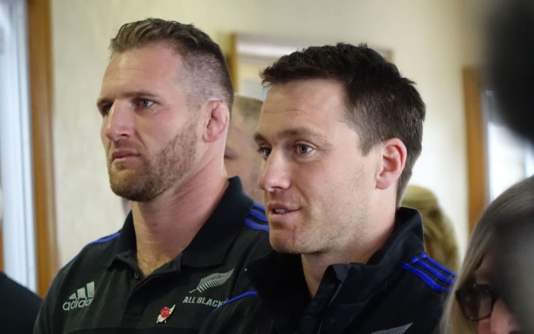 All Blacks Kieran Reid, left, and Ben Smith.