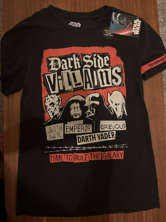 A Lower Hutt woman is selling her sole Christmas present from her husband on TradeMe - a Star Wars shirt.