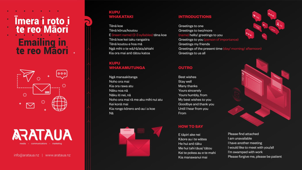 Arataua from Rotorua have re-issued their popular infographic for Te Wiki o te reo Maori 2019.