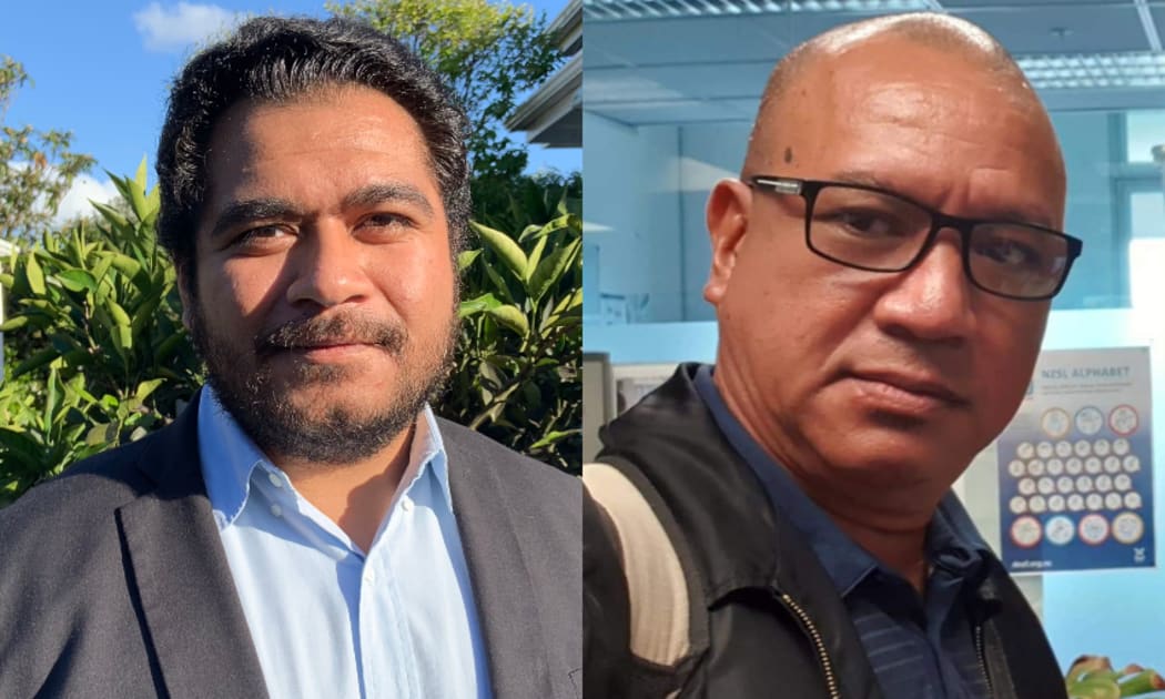 Auckland University law lecturer Dylan Afaso and Tongan community leader Kennedy Maeakafa Fakana'ana'a-ki-Fualu.