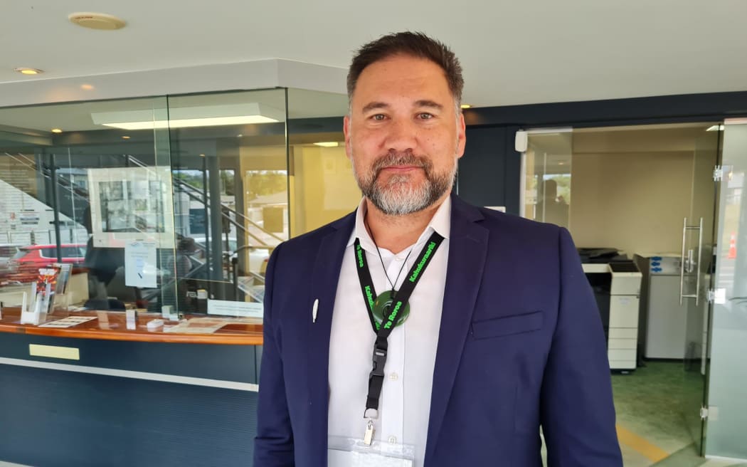 Ngāti Mutunga chair Jamie Tuuta at the National Iwi Chairs Forum in Kerikeri on 2 February 2024.