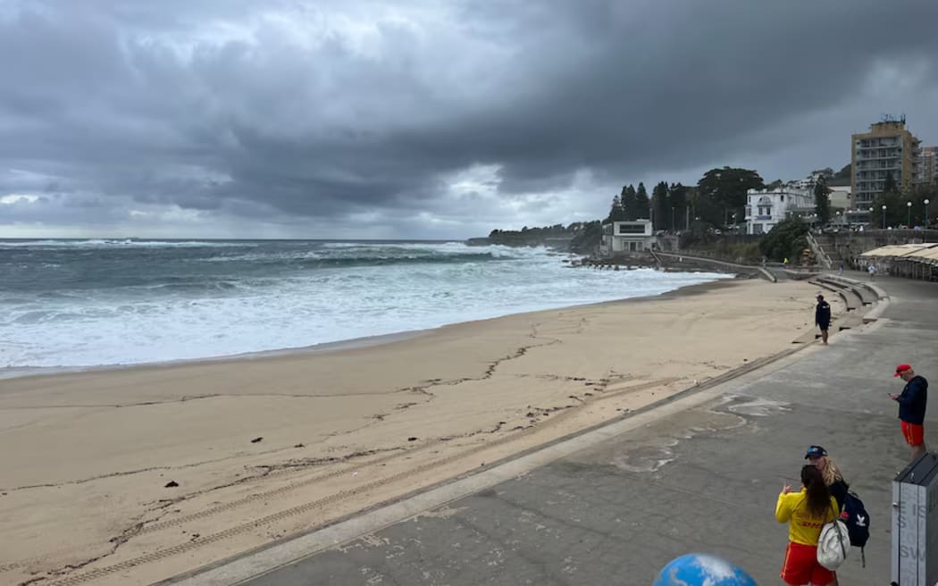 Large swells are hampering search operations at Coogee Beach. (ABC News: Danuta Kozaki)