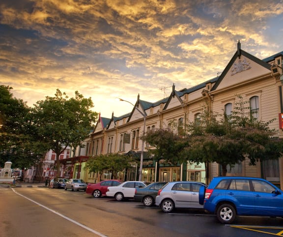 Ridgway Street at dusk