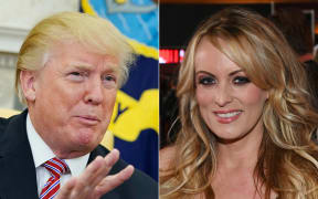 US President Donald Trump and adult film actress and director Stormy Daniels.
