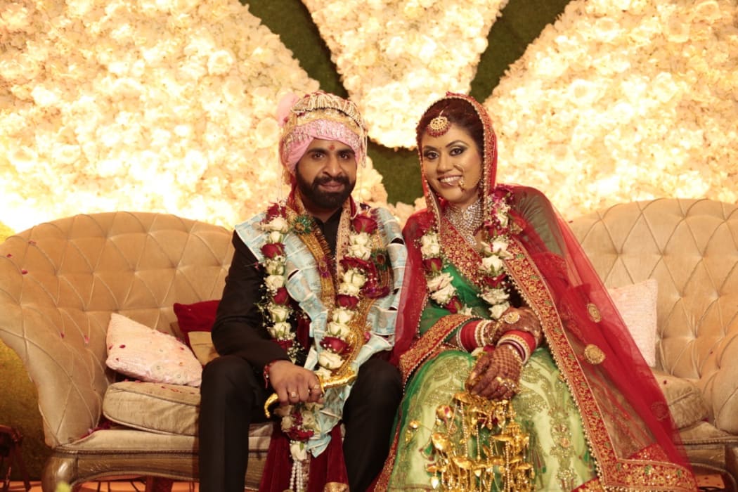 Gurpreet Kaur and her husband Parth Gandhi.