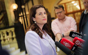 National Party finance spokesperson Nicola Willis speaks to media about GDP and the economy.