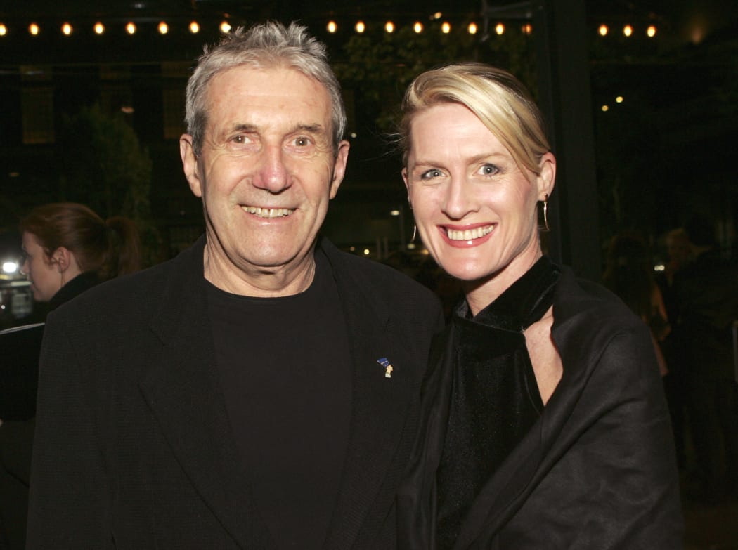 Harry M Miller pictured with his long-term partner Simmone Logue.