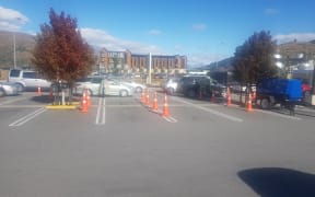 A clinic has been set up outside Frankton Pak'nSave for testing of the community for Covid-19.