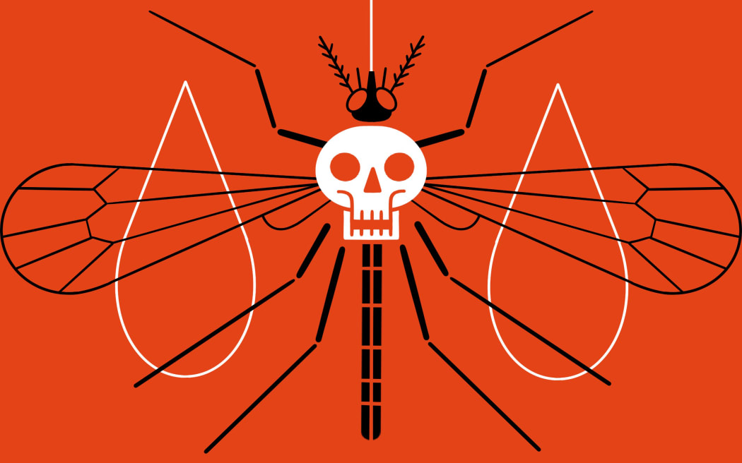 Stylised illustration of Aedes mosquito