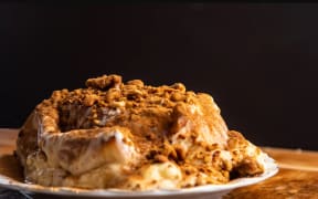 The extremely gooey and currently unnamed cinnamon buns from Auckland's Hill House Cafe.