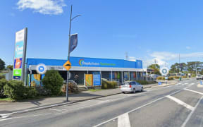 Emergency services were called to FreshChoice, after a report a gun was fired at a car as it pulled out of the car park, on Saturday afternoon., 22 March, 2025.