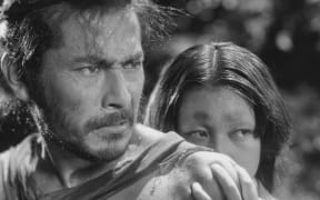 Movie still from the 1950 Japanese film Rashomon