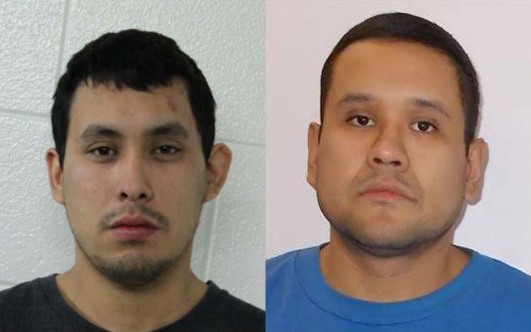 Images of Damien Sanderson, left, and Myles Sanderson supplied by RCMP Saskatchewan.