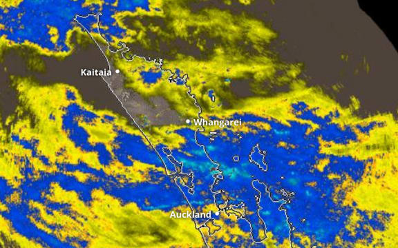 Rain radar of upper North Island