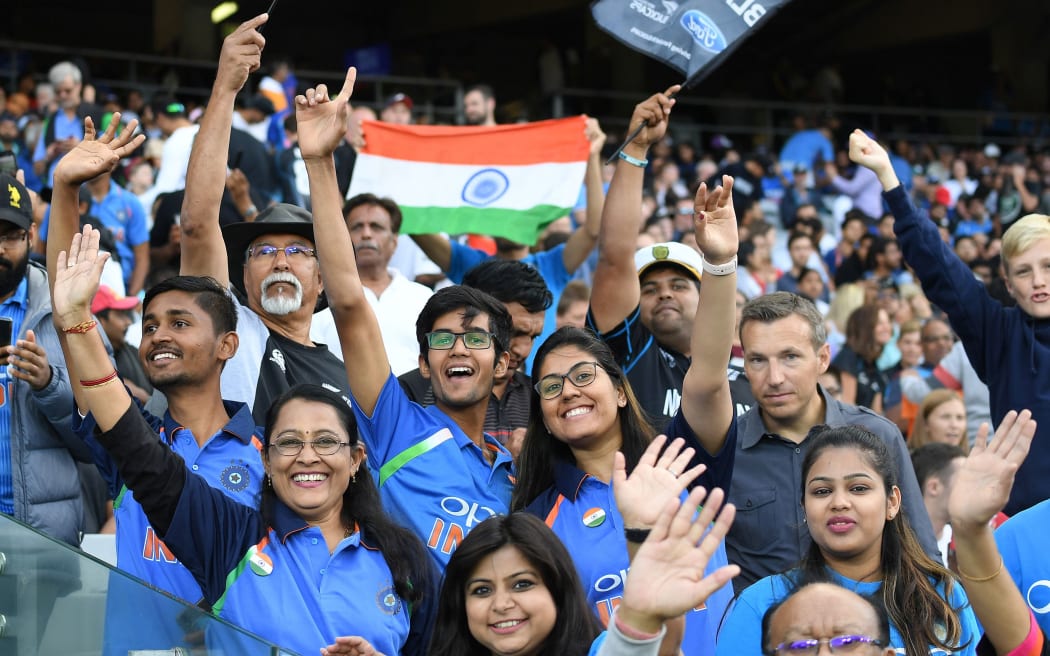 Fans and supporters.
New Zealand Black Caps v India. Twenty20 International cricket. 2nd T20. Eden Park, Auckland, New Zealand. Friday 8 February 2019. © Copyright photo: Andrew Cornaga / www.photosport.nz