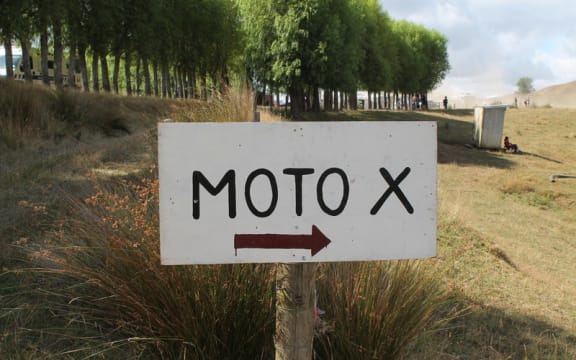 a motor x sign at Aria Sports Day