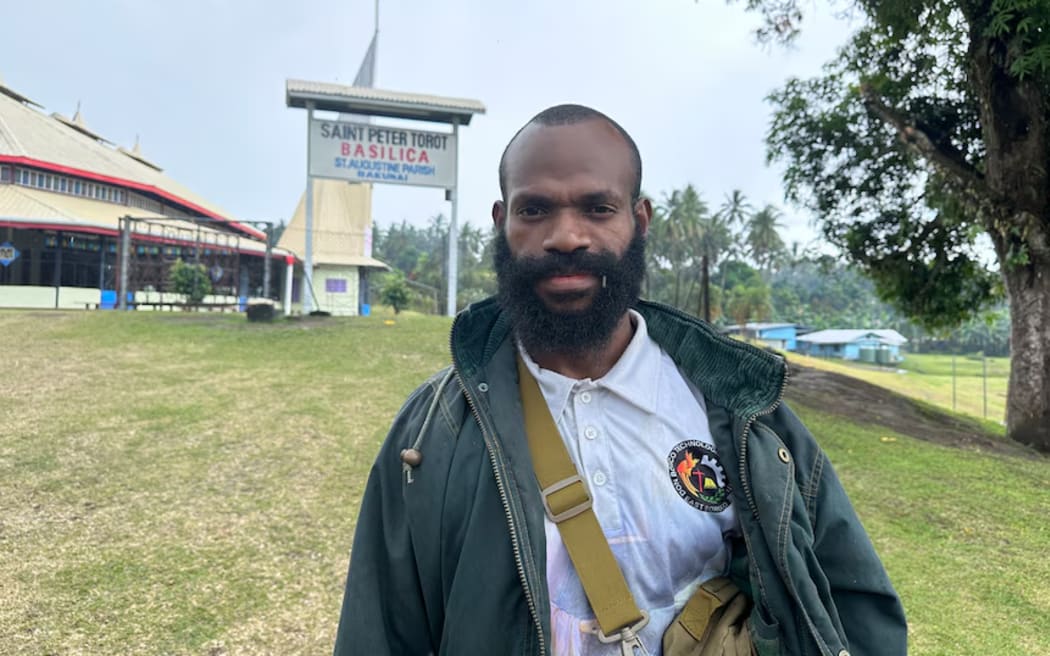 Anis Dubai says having a saint from PNG makes him "so happy".  (ABC News)