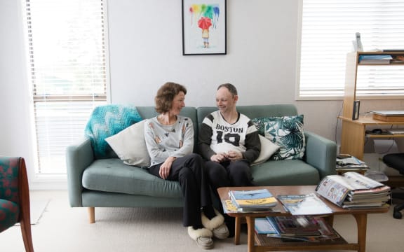 Christine Fleming and her son Justin