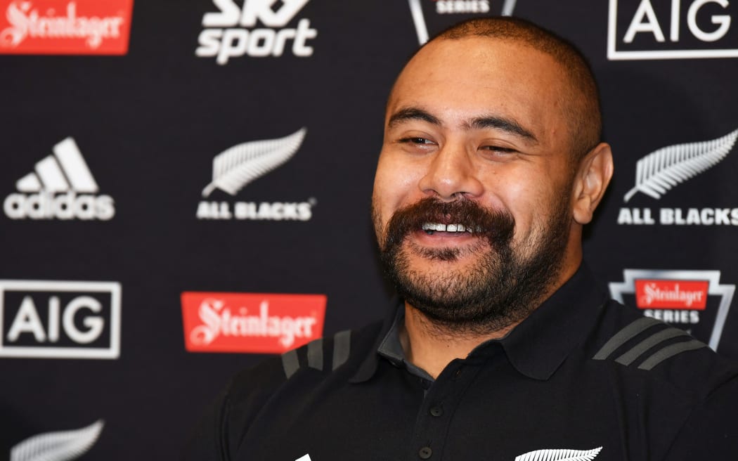 Karl Tu'inukuafe talks to the media.