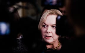 National Party leader Judith Collins speaks to media 21 July 2020 after MP Andrew Falloon resigns.