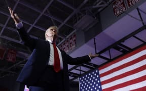 Republican presidential candidate Donald Trump walks offstage after speaking at a campaign rally at the Liacouras Center on June 22, 2024 in Philadelphia, Pennsylvania. (Photo by Anna Moneymaker / GETTY IMAGES NORTH AMERICA / Getty Images via AFP)