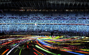 24th August 2021; Tokyo, Japan; Tokyo 2020 Paralympic Games Opening Ceremony at the Olympic Stadium in Tokyo, Japan. a riot of color at the Opening Ceremony of the Tokyo 2020 Paralympic Games