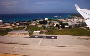 The US Army's Kwajalein missile testing range in Kwajalein Atoll.