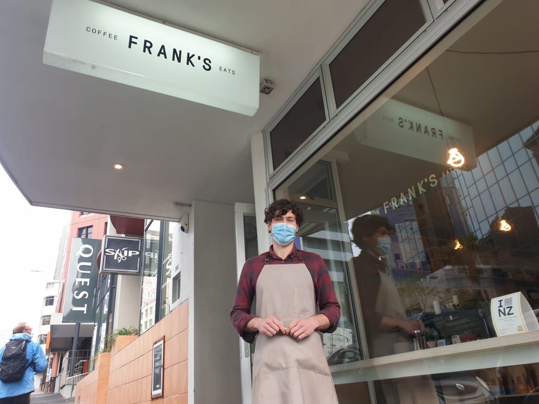 Frank's cafe general manager Oisin Tegeler outside the Terrace shop.