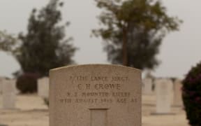 Final resting place at Kantara War Memorial Cemetery, Egypt.