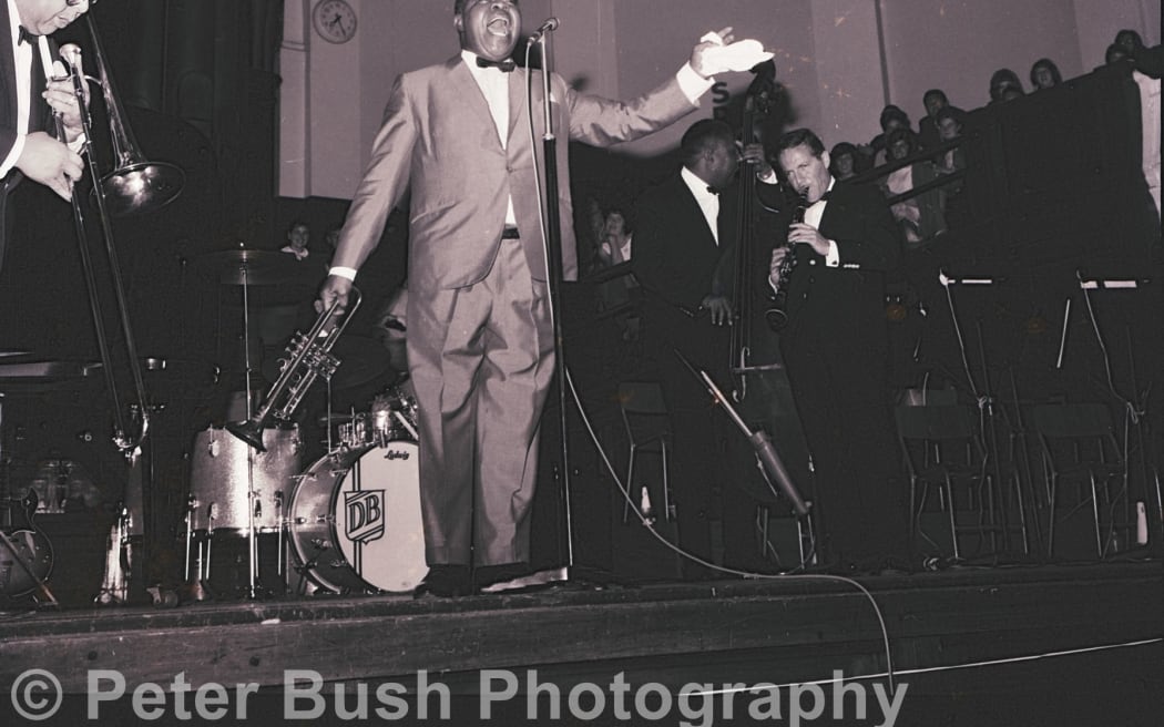 Louis "Satchmo" Armstrong, Town Hall, Wellington, 1964.