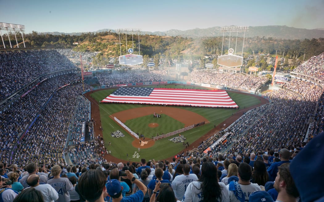 Opening ceremony of game one of the 2017 World Series.
