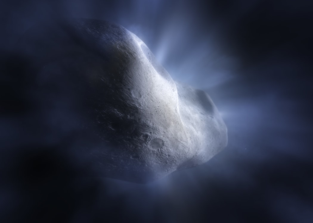 This illustration of Comet 238P/Read shows the main belt comet sublimating — its water ice vaporising as its orbit approaches the Sun.