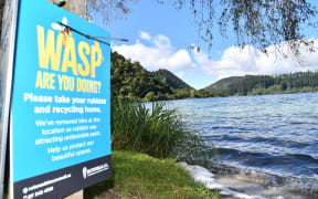 There are concerns a lack of bins at Rotorua's Blue Lake will mean more rubbish is left behind.
