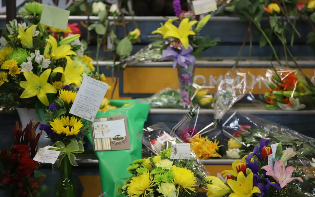 Flowers are left outside the Humboldt Uniplex ice-skating rink
