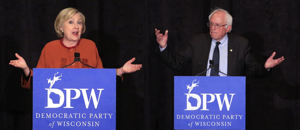 Hillary Clinton and Bernie Sanders both spoke at the Founders Day Gala.