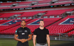 Anthony Joshua and Wladimir Klitschko at Wembley.