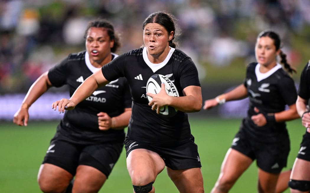 Vici-Rose Green of New Zealand, New Zealand Black Ferns v USA Eagles Women, match 6 of the Pacific Four Series women’s rugby union tournament at North Harbour Stadium, Auckland, New Zealand on Saturday 24 May 2025.