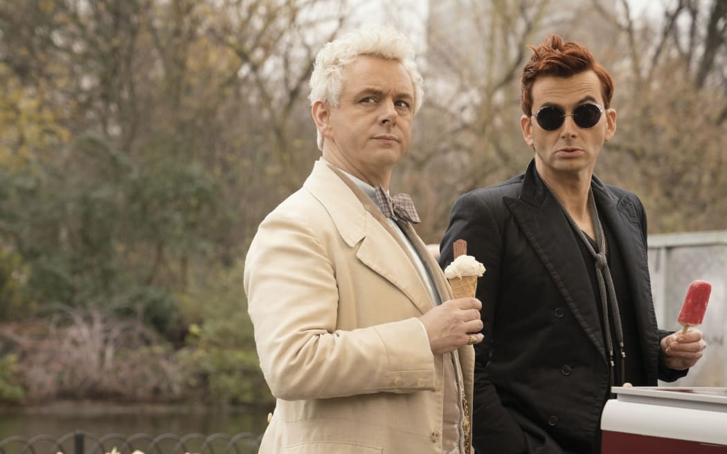 Michael Sheen and David Tennant in Neil Gaiman and Terry Pratchett’s Good Omens.