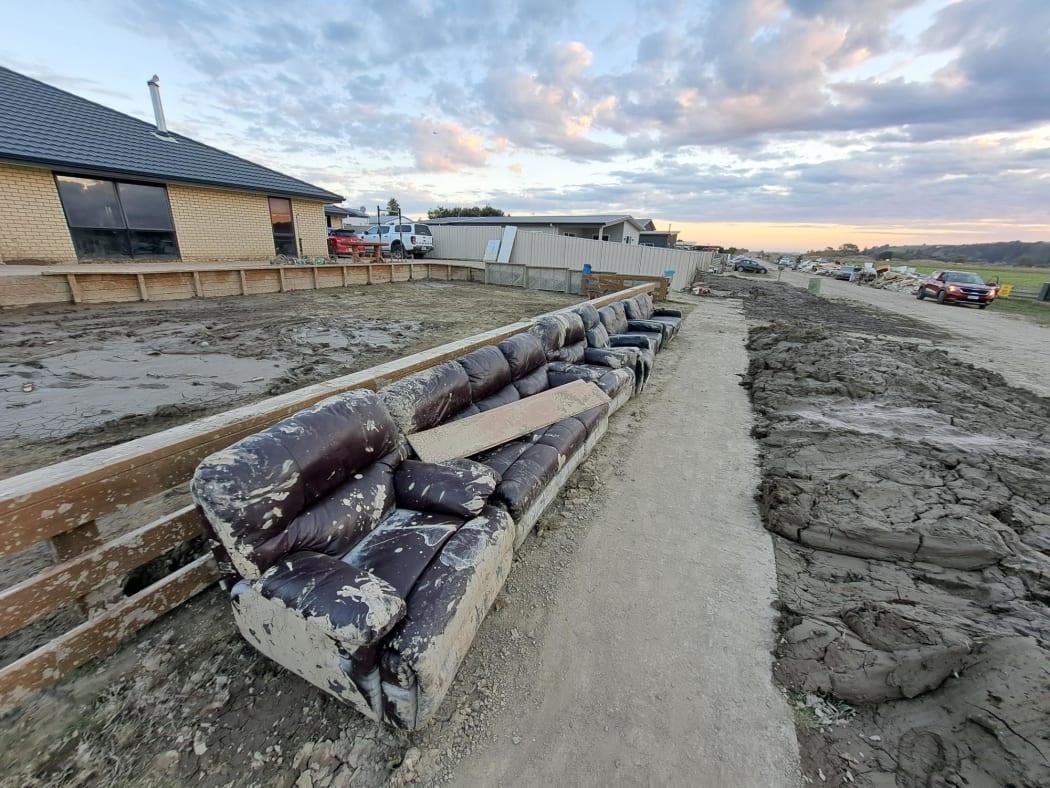 Damage, rubble and carnage left over in Eskdale after Cyclone Gabrielle.